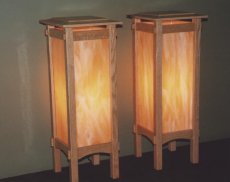Mission Style table lamps created by Riverworks Studio