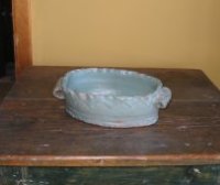 Carved Casserole Dish by Anne's Pottery