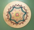 Handmade Mi'kmaq drum by Todd Labrador. Title: Seven Districts
